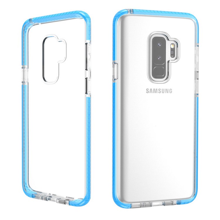 Transparent TPU Protective Cover Case for Samsung Galaxy S9 Plus G965 - Blue-3