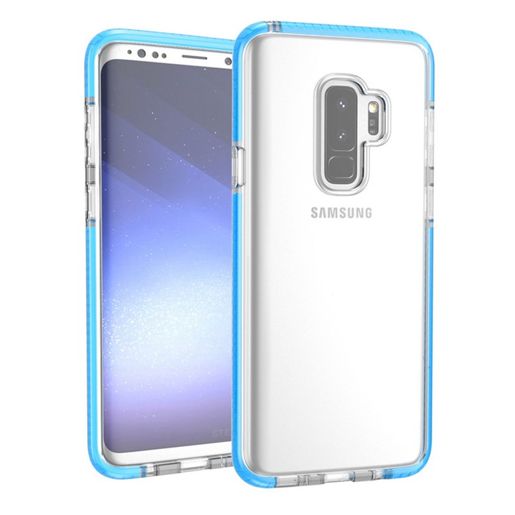 Transparent TPU Protective Cover Case for Samsung Galaxy S9 Plus G965 - Blue-4