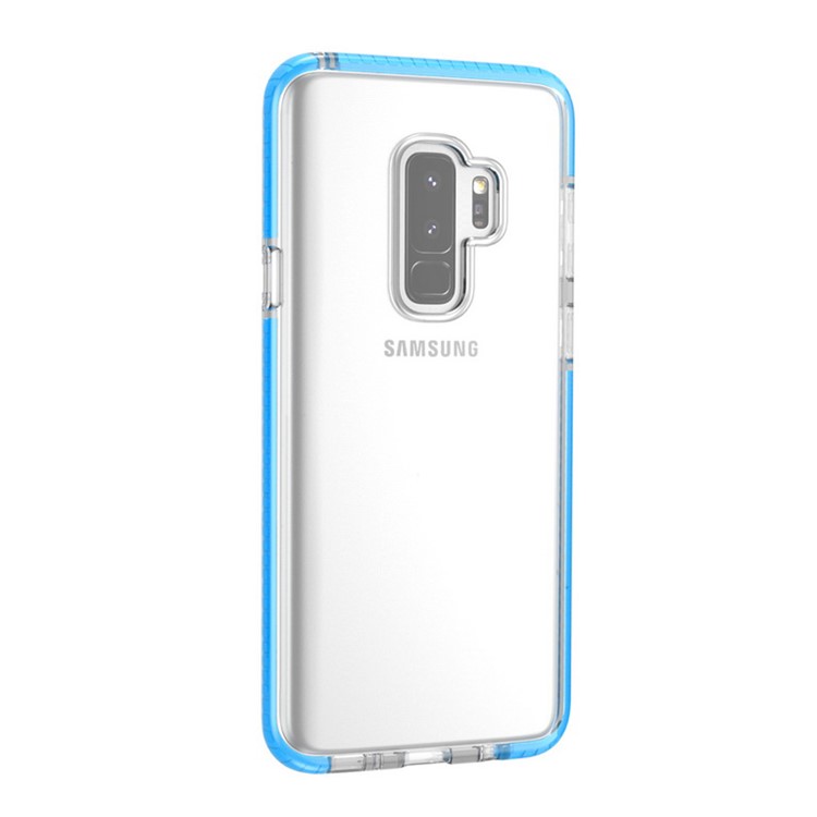 Transparent TPU Protective Cover Case for Samsung Galaxy S9 Plus G965 - Blue-5