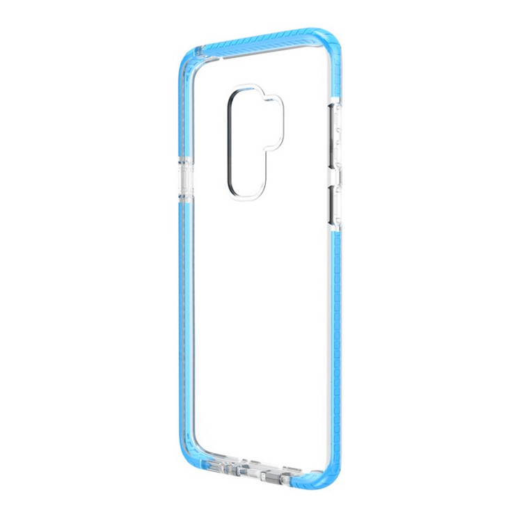 Transparent TPU Protective Cover Case for Samsung Galaxy S9 Plus G965 - Blue-7