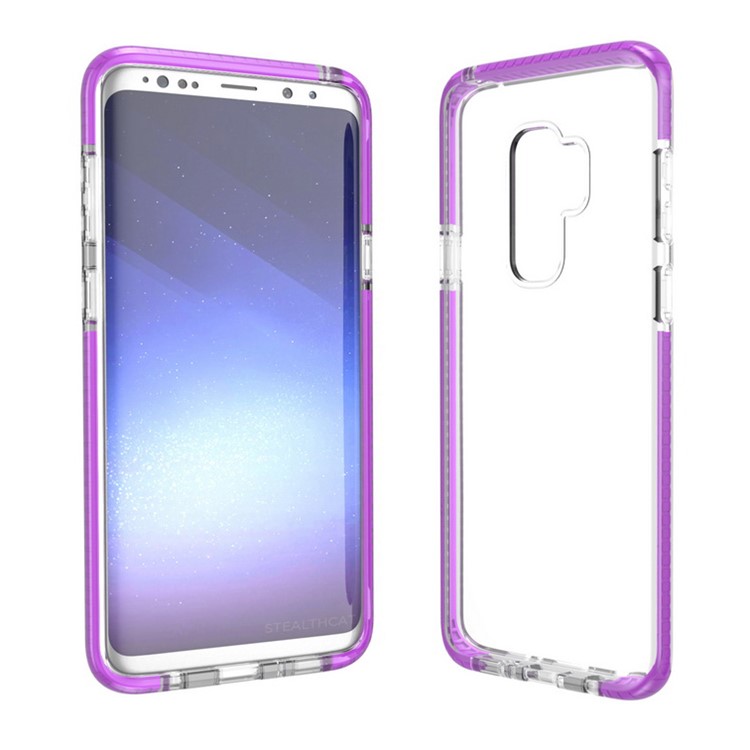 Transparent TPU Protective Mobile Shell for Samsung Galaxy S9 Plus G965 - Purple-3