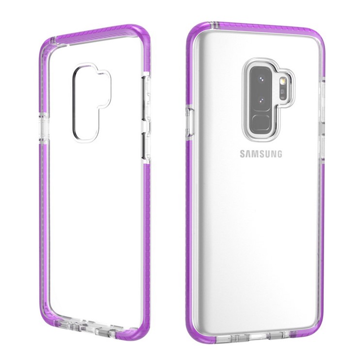 Transparent TPU Protective Mobile Shell for Samsung Galaxy S9 Plus G965 - Purple-4