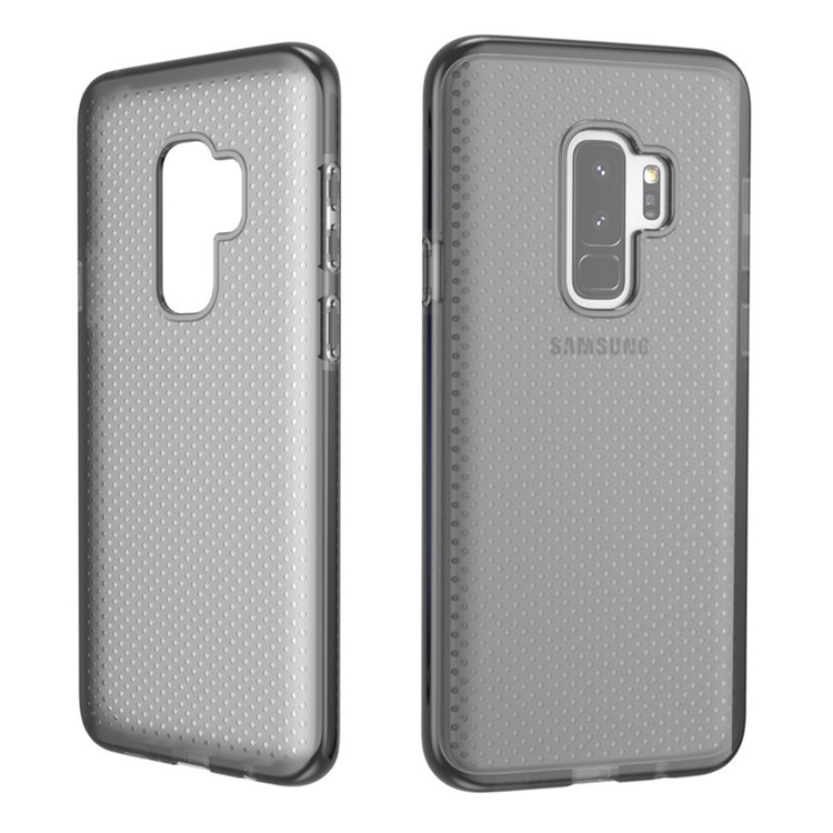 Seamless Dots Gel TPU Cover Case for Samsung Galaxy S9 Plus - All Black-3