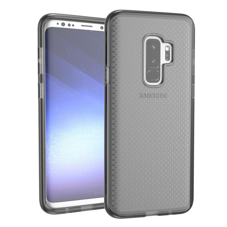 Seamless Dots Gel TPU Cover Case for Samsung Galaxy S9 Plus - All Black-4