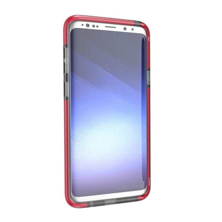 Seamless Dots Gel TPU Back Case for Samsung Galaxy S9 Plus G965 - Black/Red-6