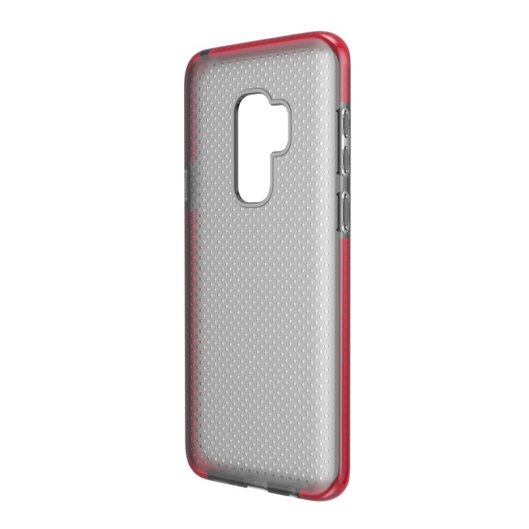 Seamless Dots Gel TPU Back Case for Samsung Galaxy S9 Plus G965 - Black/Red-7
