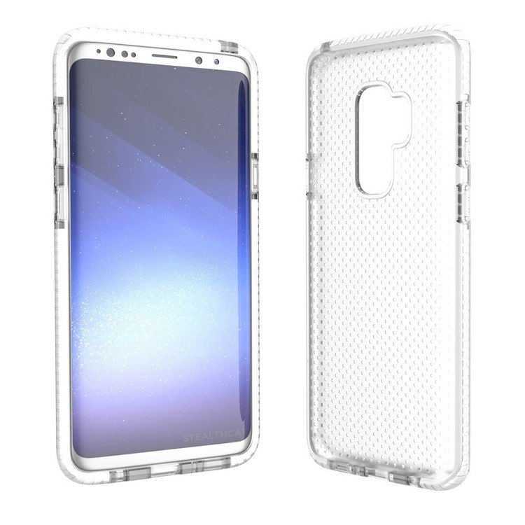Seamless Dots Gel TPU Mobile Phone Case for Samsung Galaxy S9 Plus G965 - White-2