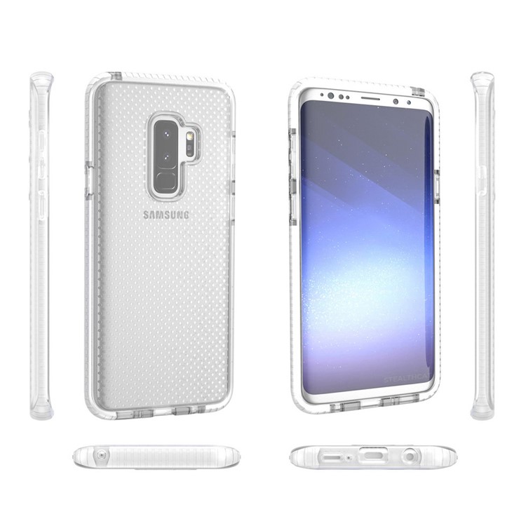 Seamless Dots Gel TPU Mobile Phone Case for Samsung Galaxy S9 Plus G965 - White-8