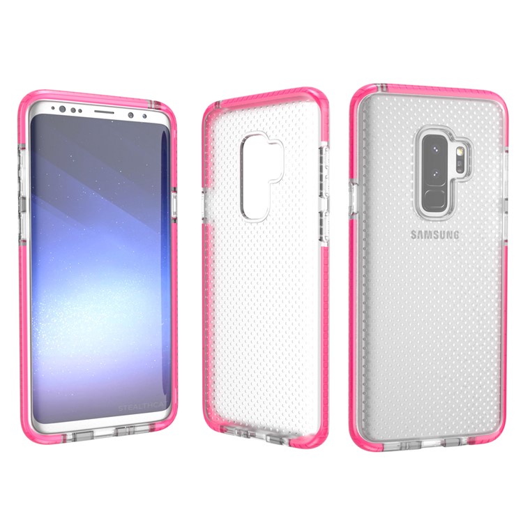 Seamless Dots Gel TPU Mobile Phone Shell for Samsung Galaxy S9 Plus G965 - Rose-7