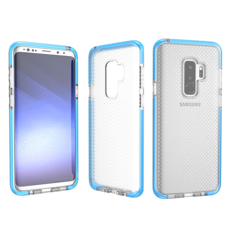 Seamless Dots Gel TPU Protector Phone Casing for Samsung Galaxy S9 Plus G965 - Blue-1