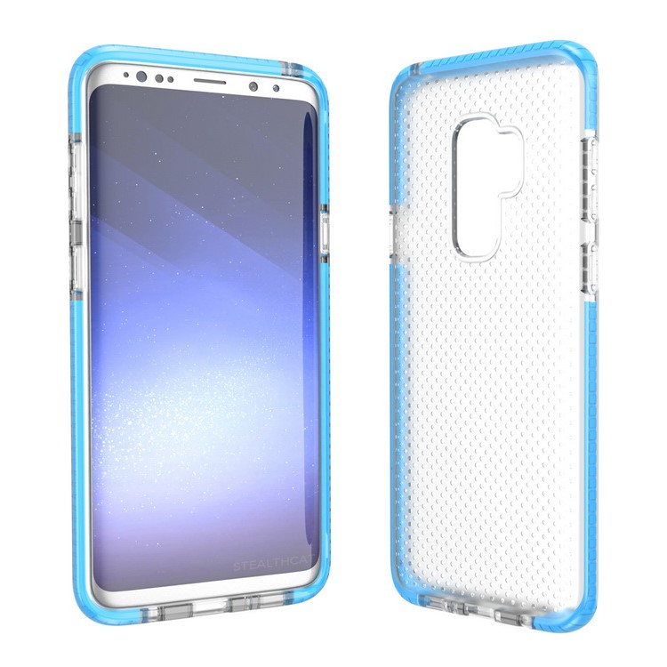 Seamless Dots Gel TPU Protector Phone Casing for Samsung Galaxy S9 Plus G965 - Blue-2
