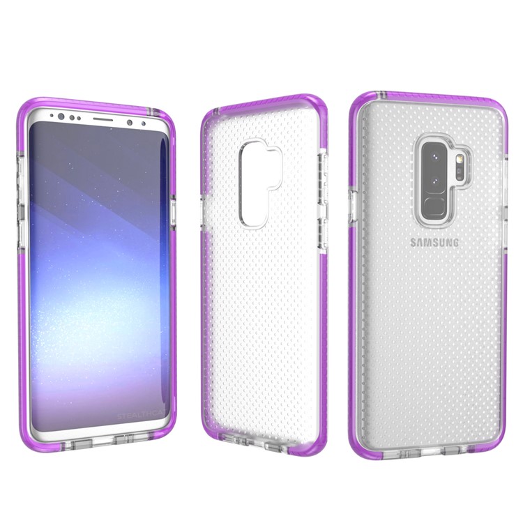Seamless Dots Gel TPU Phone Case Accessory for Samsung Galaxy S9 Plus G965 - Purple-1