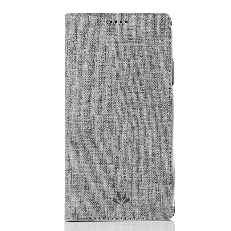 VILI DMX Cross Texture Card Holder Leather Stand Cover for Samsung Galaxy S9 G960 - Grey-2