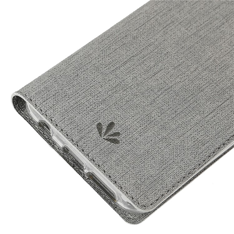 VILI DMX Cross Texture Card Holder Leather Stand Cover for Samsung Galaxy S9 G960 - Grey-7