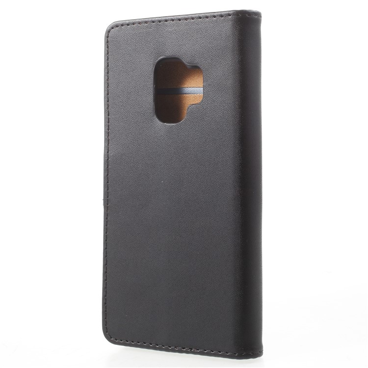 Wallet Leather Stand Case for Samsung Galaxy S9 - Black-3