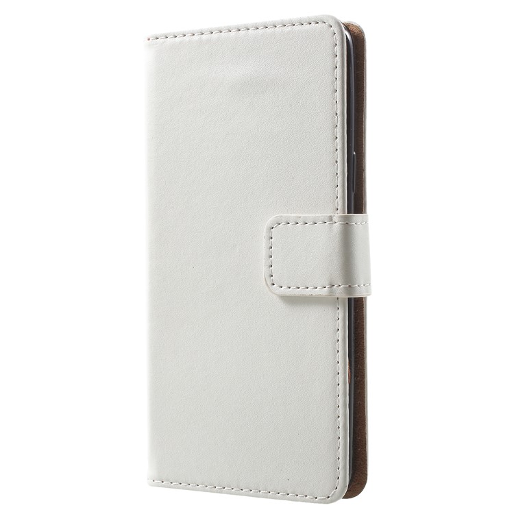 Wallet Leather Stand Cover for Samsung Galaxy S9 - White-2