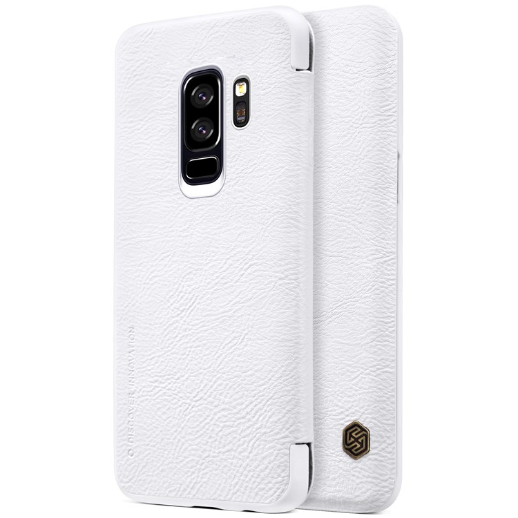 

NILLKIN Qin Series Flip Leather Phone Cover with Card Holder for Samsung Galaxy S9 Plus - White