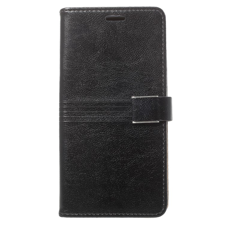 Metal Buckle Leather Wallet Case for Samsung Galaxy S9 Plus - Black-2