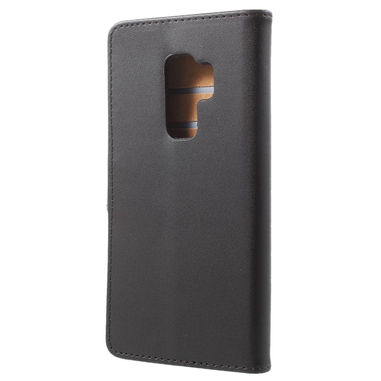 Wallet Leather Stand Case for Samsung Galaxy S9 Plus - Black-3