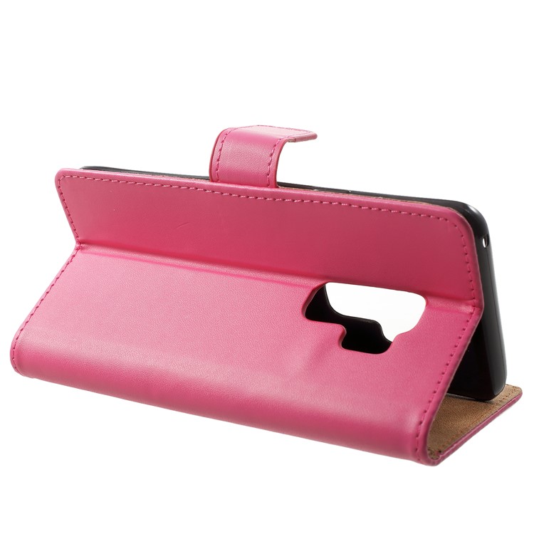 Wallet Leather Stand Shell for Samsung Galaxy S9 Plus - Rose-4