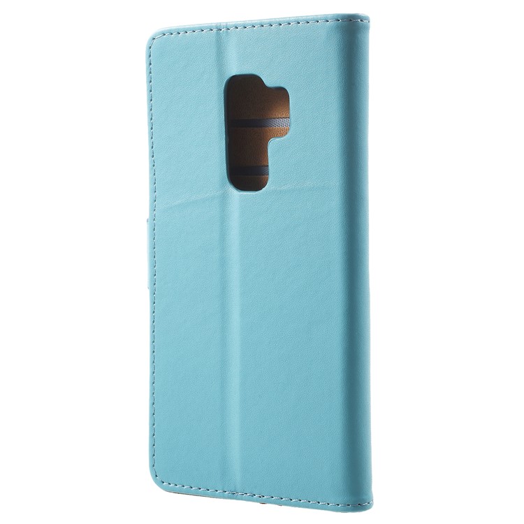 Wallet Leather Stand Casing for Samsung Galaxy S9 Plus - Blue-3