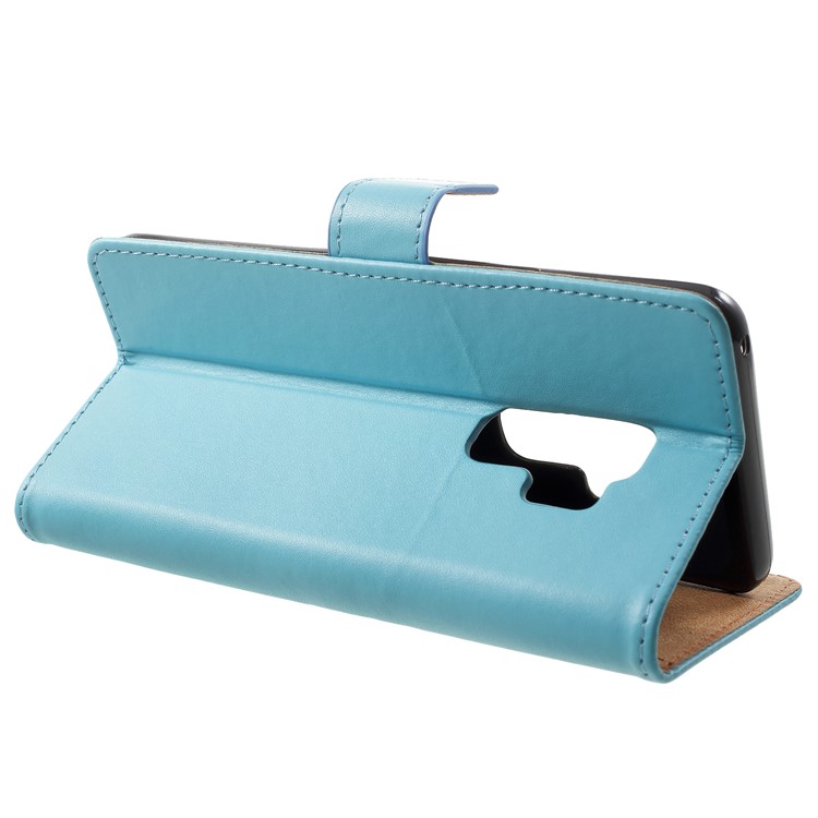 Wallet Leather Stand Casing for Samsung Galaxy S9 Plus - Blue-4