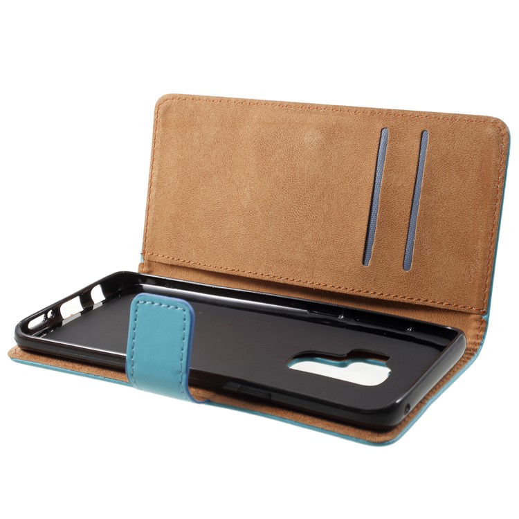 Wallet Leather Stand Casing for Samsung Galaxy S9 Plus - Blue-5