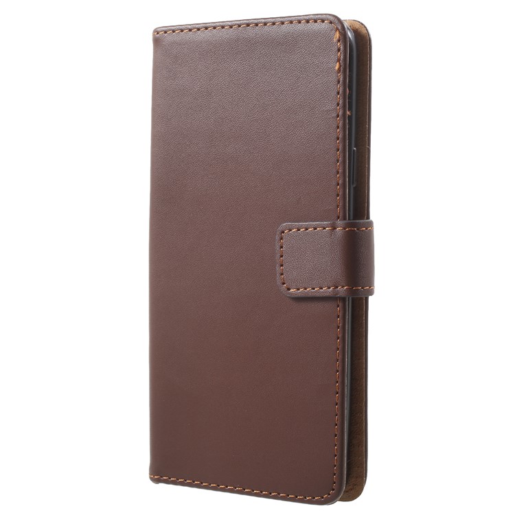 Wallet Leather Stand Mobile Phone Case for Samsung Galaxy S9+ - Coffee-2