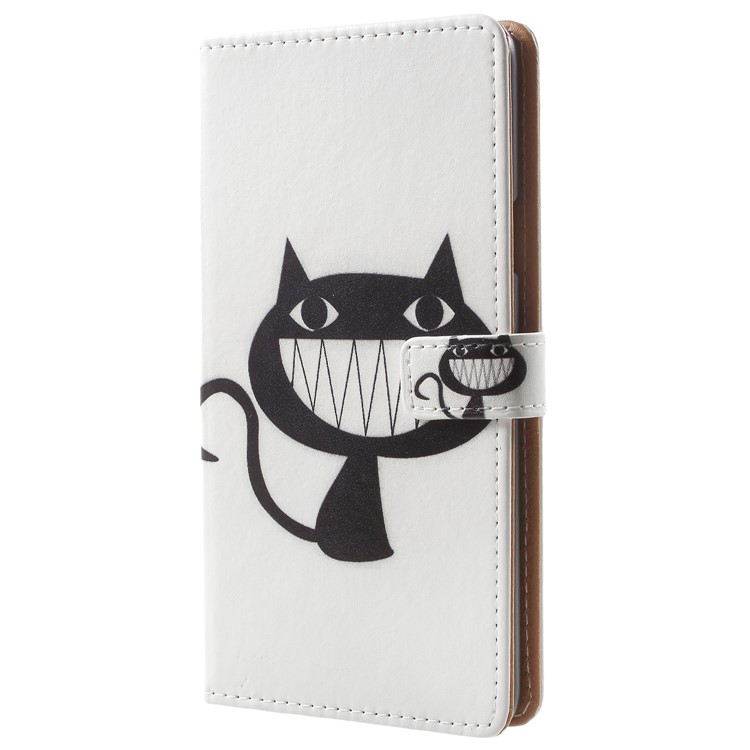 Pattern Printing Leather Wallet Stand Mobile Phone Cover for Samsung Galaxy S9 Plus - Black Cat-2
