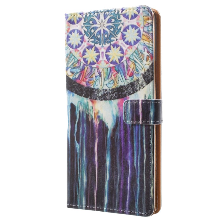 Pattern Printing Leather Wallet Stand Mobile Phone Shell for Samsung Galaxy S9 Plus - Dream Catcher-2
