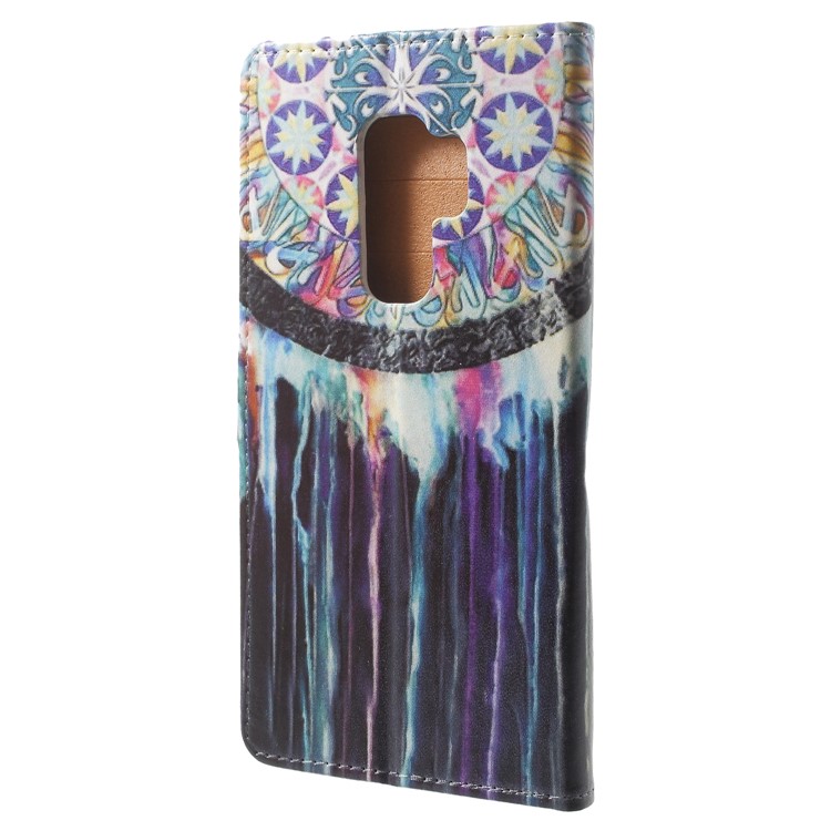Pattern Printing Leather Wallet Stand Mobile Phone Shell for Samsung Galaxy S9 Plus - Dream Catcher-3