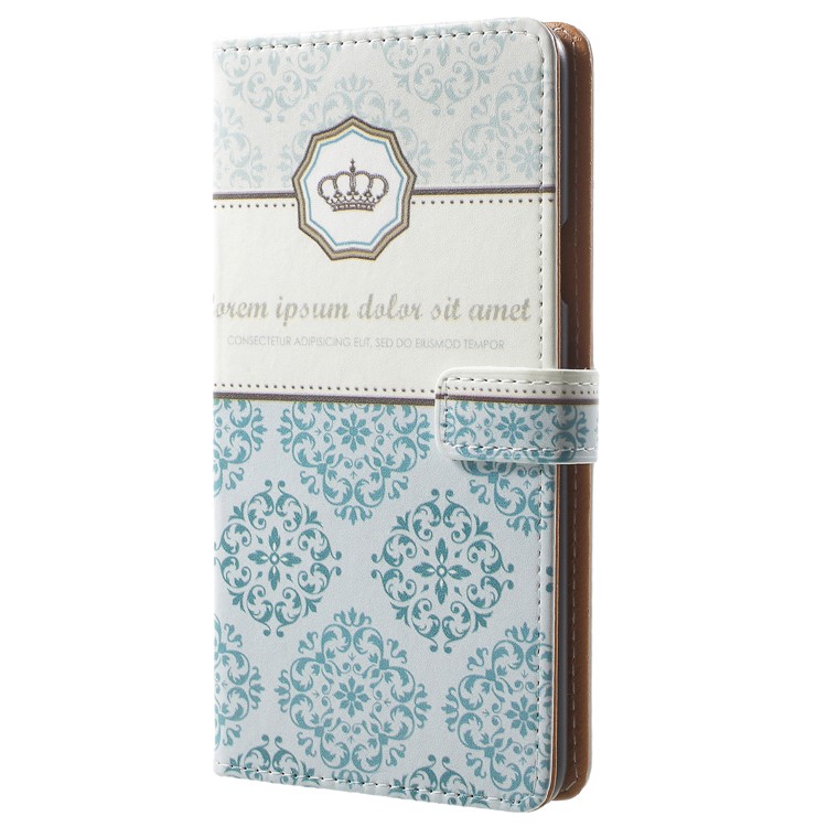 Pattern Printing Leather Wallet Stand Cell Phone Shell for Samsung Galaxy S9 Plus - Damask Flower-2