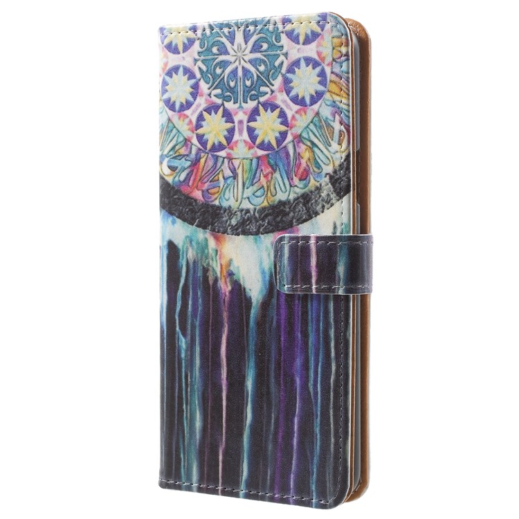 Pattern Printing Leather Wallet Stand Cover for Samsung Galaxy S9 - Dream Catcher-2