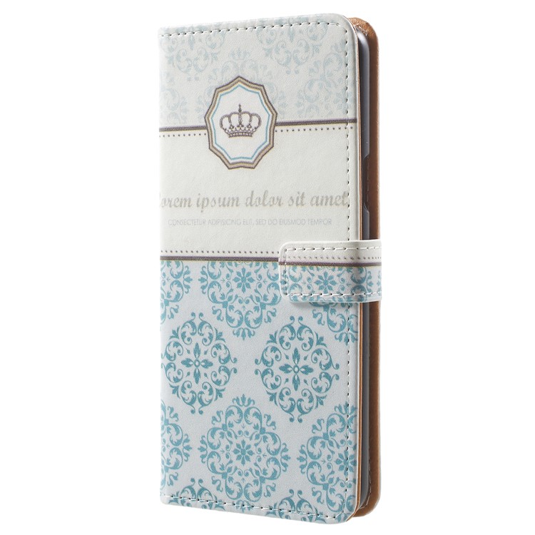 Pattern Printing Leather Wallet Stand Mobile Phone Cover for Samsung Galaxy S9 - Damask Flower-2