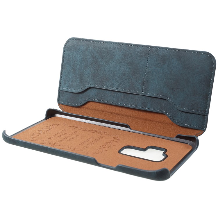 Flip PU Leather Wallet Mobile Casing for Samsung Galaxy S9 Plus - Blue-4