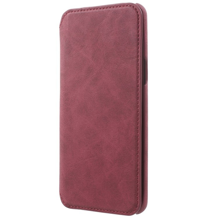Flip Wallet PU Leather Cover for Samsung Galaxy S9 - Red-2