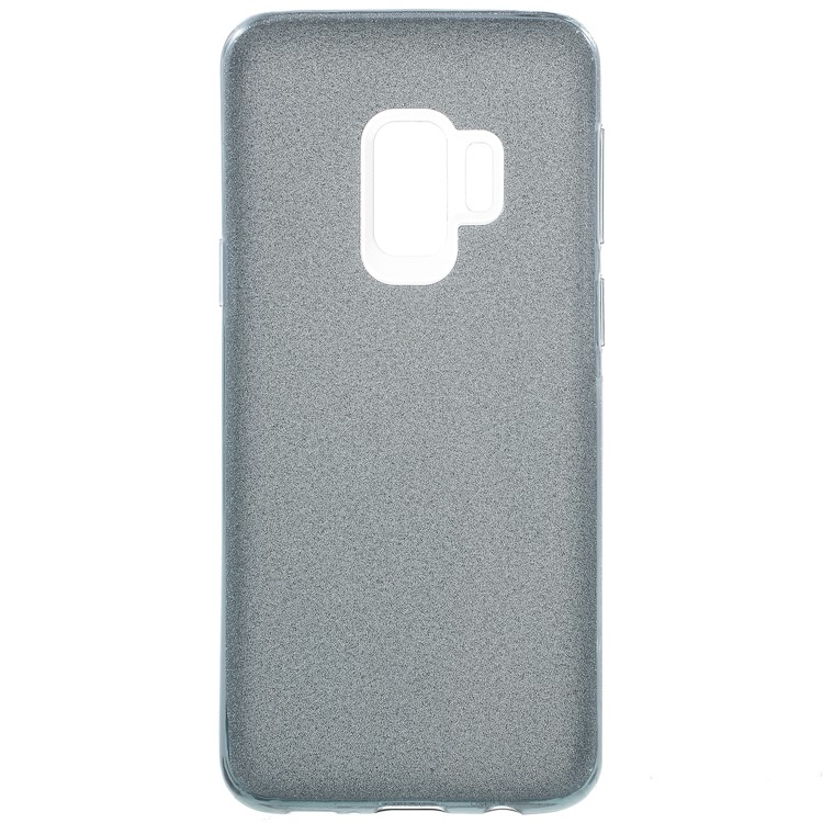 Glittery Powder 3-piece TPU + PC Hybrid Cover for Samsung Galaxy S9 - Grey-1