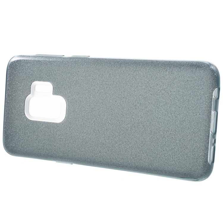 Glittery Powder 3-piece TPU + PC Hybrid Cover for Samsung Galaxy S9 - Grey-2