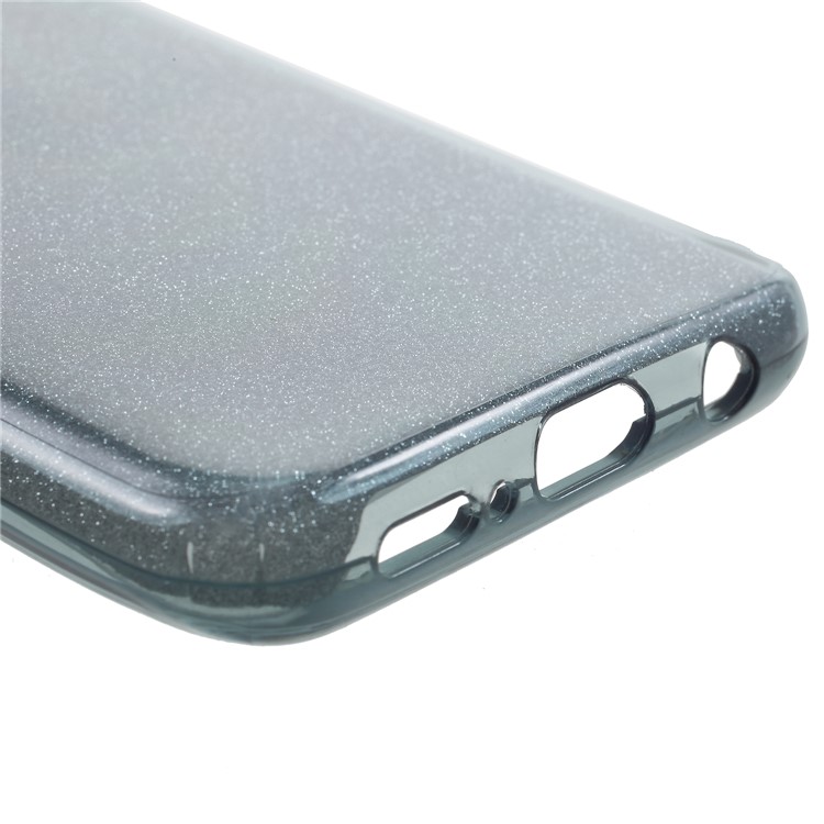 Glittery Powder 3-piece TPU + PC Hybrid Cover for Samsung Galaxy S9 - Grey-5