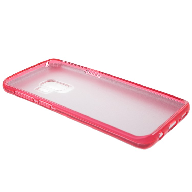 Glittery Powder 3-piece TPU + PC Hybrid Back Shell for Samsung Galaxy S9 - Red-4