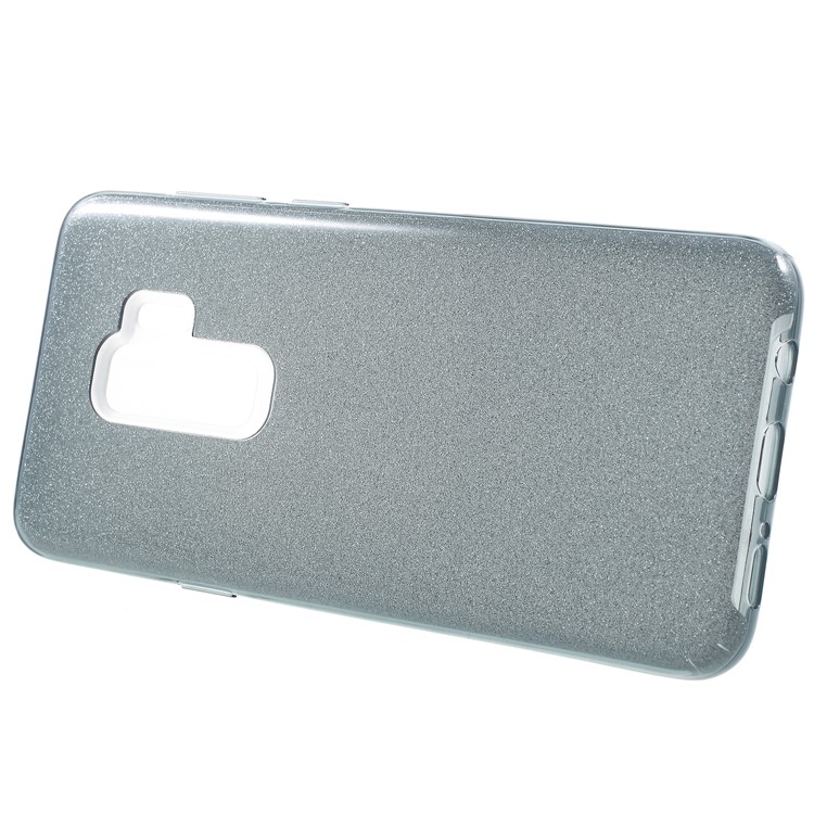 Glittery TPU + PC Hybrid Case Cover for Samsung Galaxy S9 Plus G965 - Grey-2