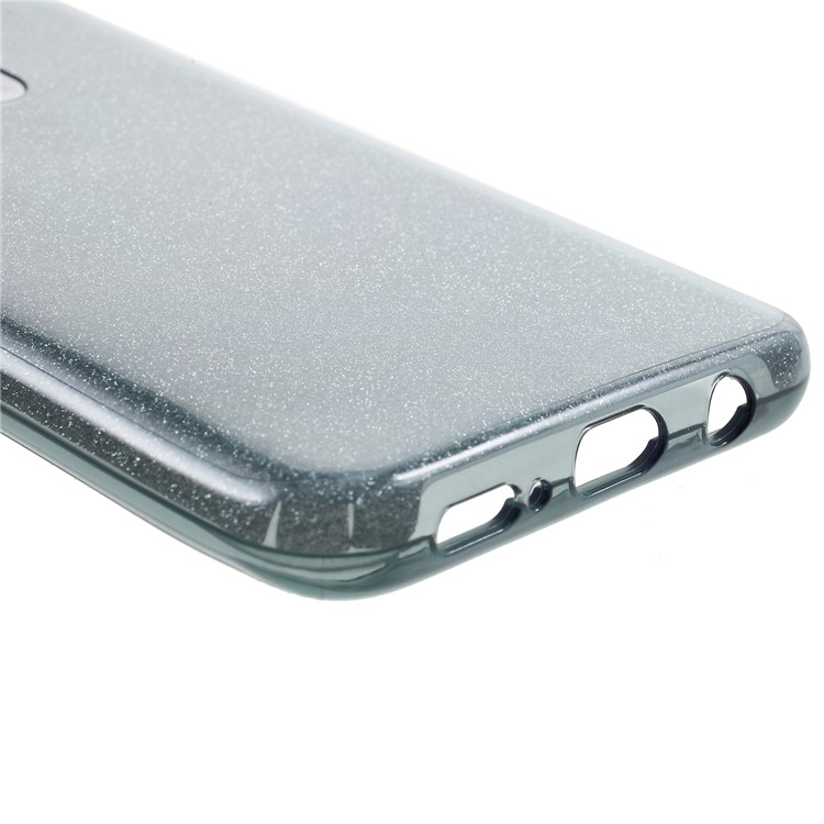 Glittery TPU + PC Hybrid Case Cover for Samsung Galaxy S9 Plus G965 - Grey-5