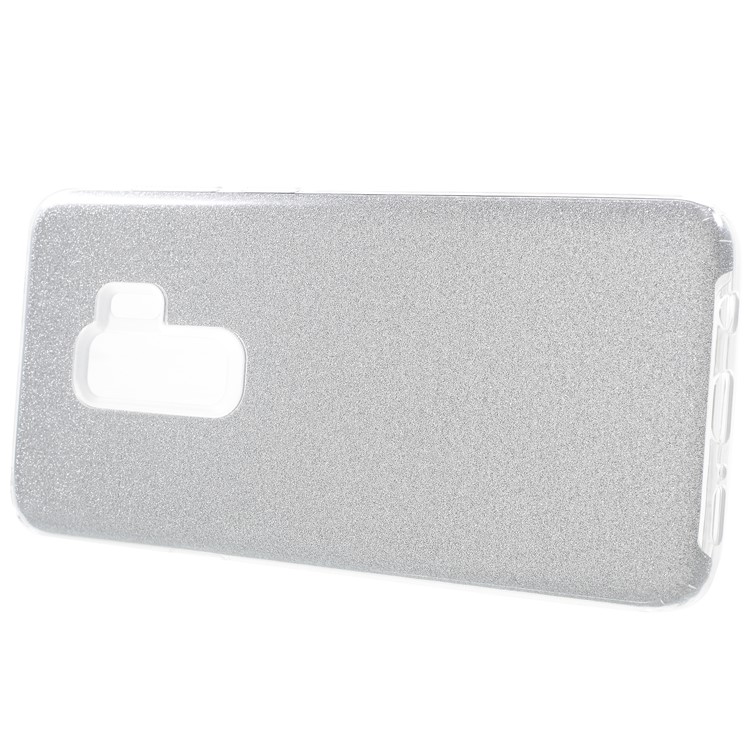 Glittery TPU + PC Hybrid Cover for Samsung Galaxy S9 Plus G965 - Silver-2