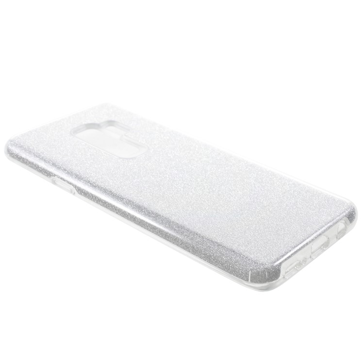 Glittery TPU + PC Hybrid Cover for Samsung Galaxy S9 Plus G965 - Silver-3