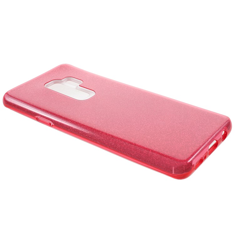 Glittery TPU + PC Hybrid Case for Samsung Galaxy S9 Plus G965 - Red-2