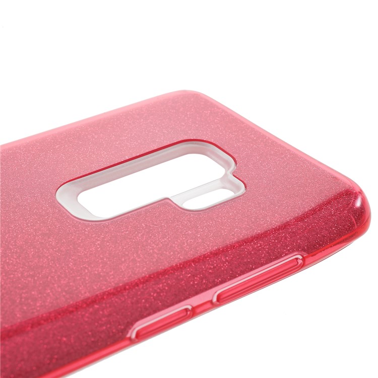 Glittery TPU + PC Hybrid Case for Samsung Galaxy S9 Plus G965 - Red-3