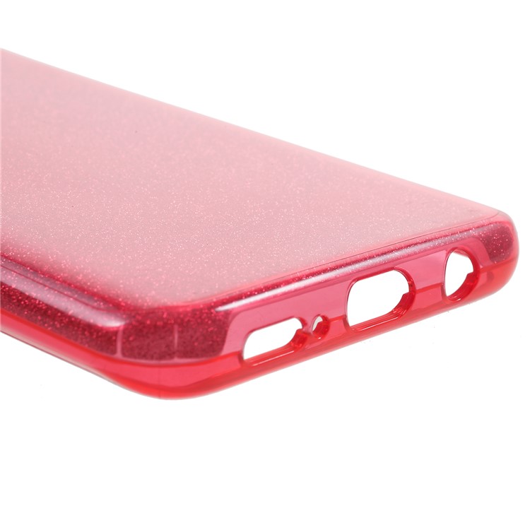 Glittery TPU + PC Hybrid Case for Samsung Galaxy S9 Plus G965 - Red-4