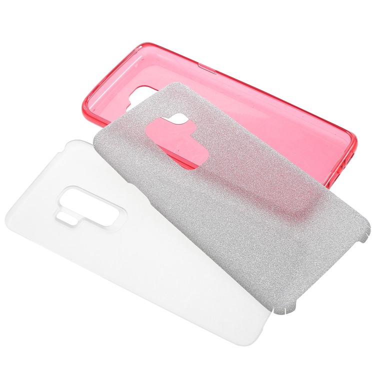 Glittery TPU + PC Hybrid Case for Samsung Galaxy S9 Plus G965 - Red-5