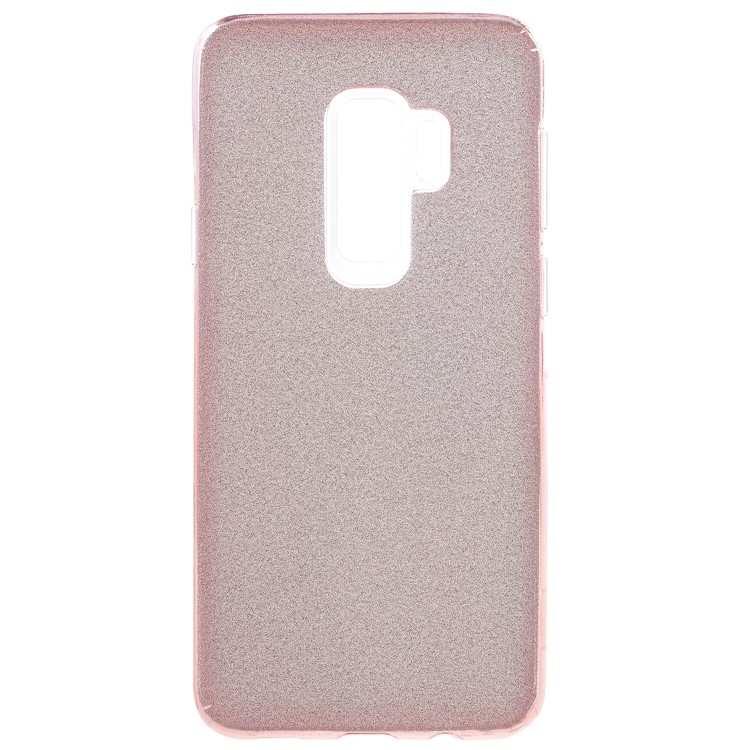 Glittery TPU + PC Combo Case Cover for Samsung Galaxy S9 Plus G965 - Pink-1