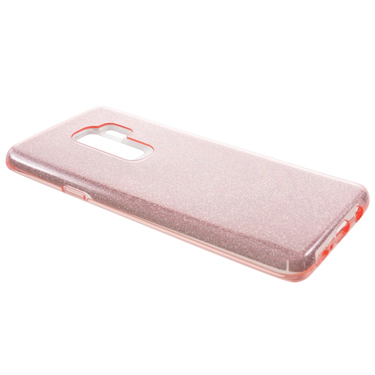 Glittery TPU + PC Combo Case Cover for Samsung Galaxy S9 Plus G965 - Pink-2
